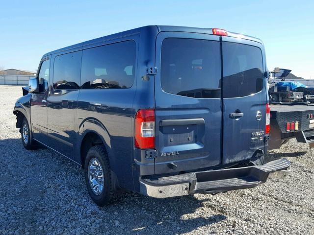 5BZAF0AA9DN202919 - 2013 NISSAN NV 3500 BLUE photo 3