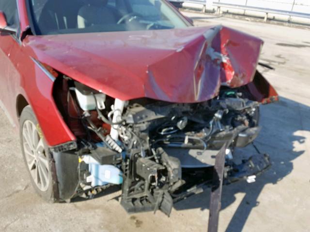 5NPE34AF6FH064594 - 2015 HYUNDAI SONATA SPO RED photo 9