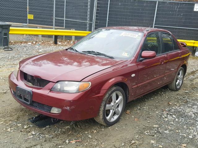 JM1BJ225530104725 - 2003 MAZDA PROTEGE DX BURGUNDY photo 1