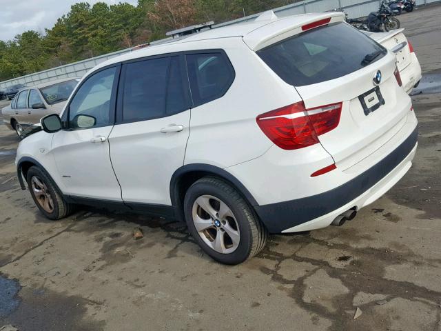 5UXWX5C55CL726545 - 2012 BMW X3 XDRIVE2 WHITE photo 3