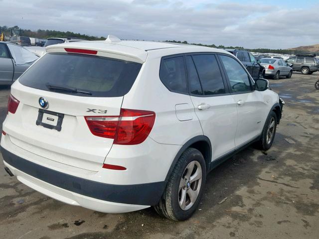 5UXWX5C55CL726545 - 2012 BMW X3 XDRIVE2 WHITE photo 4