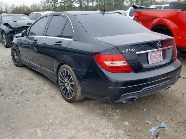 WDDGF4HB4CA625886 - 2012 MERCEDES-BENZ C 250 BLACK photo 3