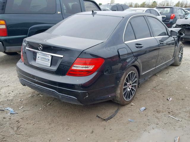 WDDGF4HB4CA625886 - 2012 MERCEDES-BENZ C 250 BLACK photo 4