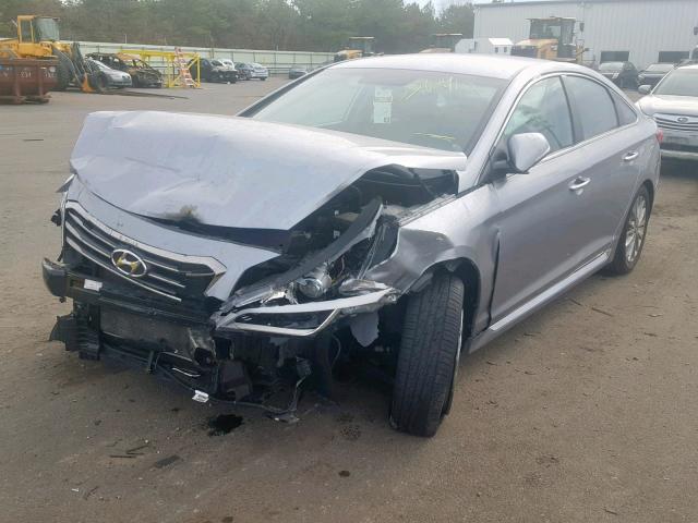 5NPE34AFXFH016161 - 2015 HYUNDAI SONATA SPO SILVER photo 2