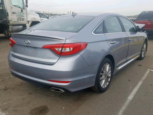 5NPE34AFXFH016161 - 2015 HYUNDAI SONATA SPO SILVER photo 4