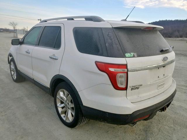 1FMHK8F83BGA24081 - 2011 FORD EXPLORER L WHITE photo 3