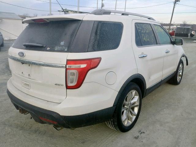 1FMHK8F83BGA24081 - 2011 FORD EXPLORER L WHITE photo 4