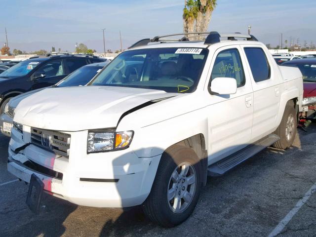 2HJYK16516H507172 - 2006 HONDA RIDGELINE WHITE photo 2