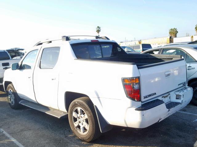 2HJYK16516H507172 - 2006 HONDA RIDGELINE WHITE photo 3