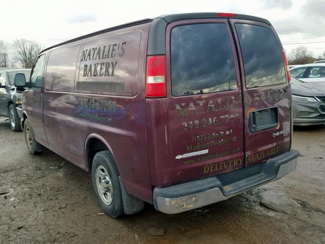 1GCFG15X631214510 - 2003 CHEVROLET EXPRESS G1 BURGUNDY photo 3