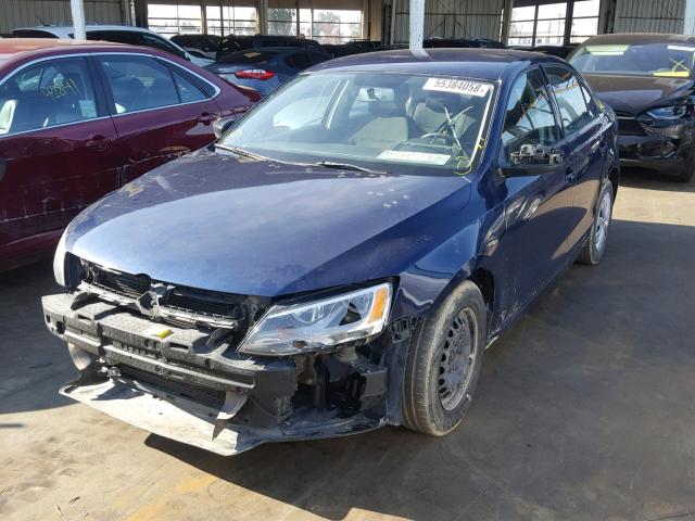 3VW1K7AJ4CM427355 - 2012 VOLKSWAGEN JETTA BASE 蓝色 照片 2