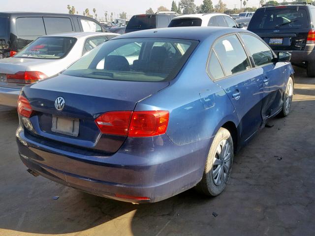 3VW1K7AJ4CM427355 - 2012 VOLKSWAGEN JETTA BASE 蓝色 照片 4