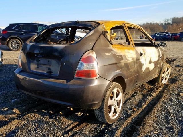 KMHCN36C87U028628 - 2007 HYUNDAI ACCENT SE BLACK photo 4