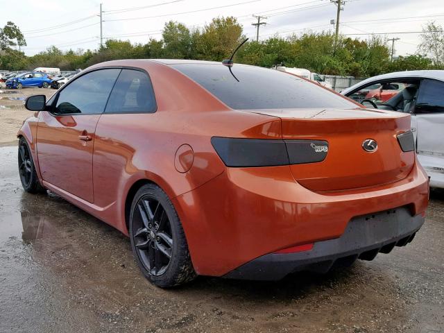 KNAFW6A32A5261328 - 2010 KIA FORTE SX ORANGE photo 3