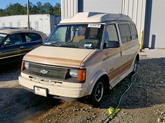 1GCDM15Z9MB120893 - 1991 CHEVROLET ASTRO BROWN photo 2