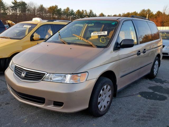 2HKRL18561H619727 - 2001 HONDA ODYSSEY LX GOLD photo 2