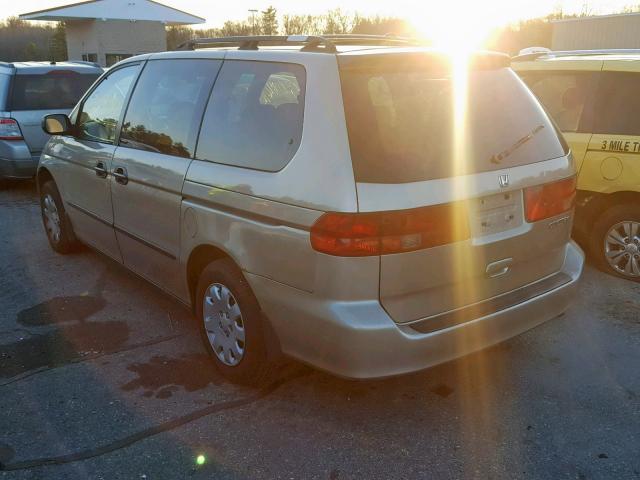 2HKRL18561H619727 - 2001 HONDA ODYSSEY LX GOLD photo 3