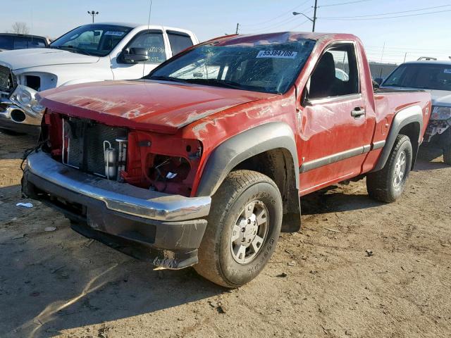 1GCDT14E278153043 - 2007 CHEVROLET COLORADO RED photo 2