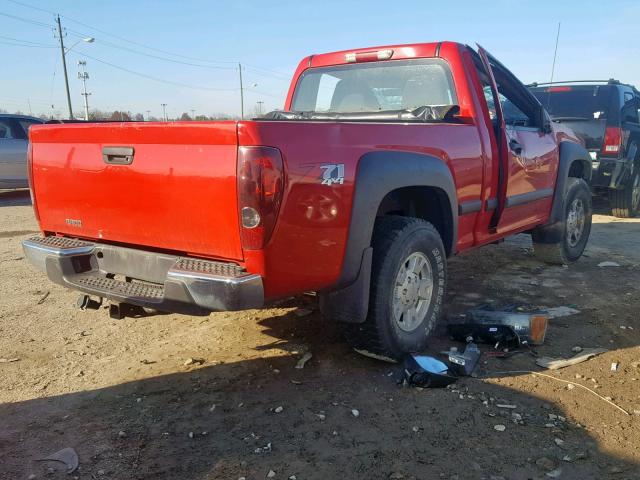 1GCDT14E278153043 - 2007 CHEVROLET COLORADO RED photo 4