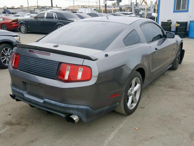 1ZVBP8CF5E5221930 - 2014 FORD MUSTANG GT GRAY photo 4