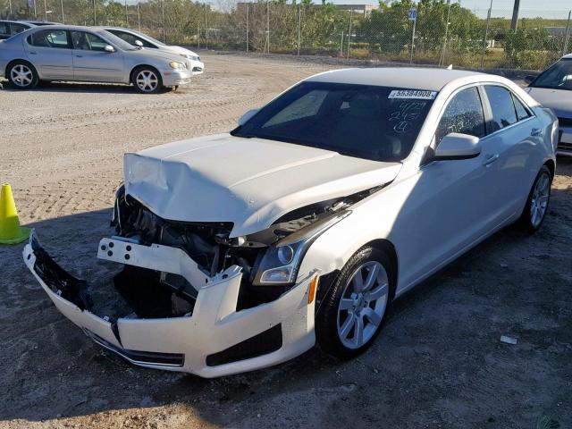 1G6AA5RA2D0142451 - 2013 CADILLAC ATS WHITE photo 2