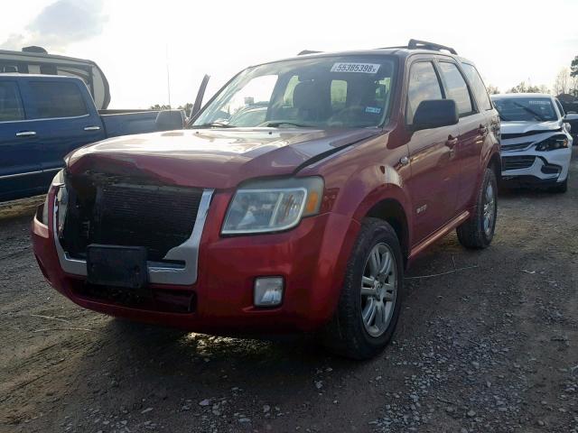 4M2CU81138KJ23857 - 2008 MERCURY MARINER MAROON photo 2