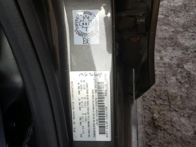 JM1BL1H59A1120879 - 2010 MAZDA 3 S GRAY photo 10