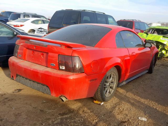 1FAFP42X93F410407 - 2003 FORD MUSTANG GT RED photo 4