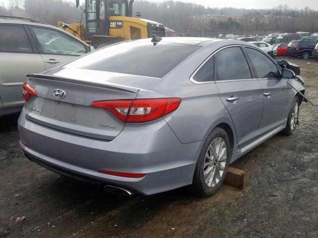 5NPE34AF7FH097927 - 2015 HYUNDAI SONATA SPO SILVER photo 4