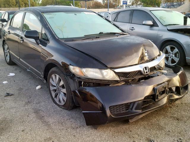 2HGFA16999H528388 - 2009 HONDA CIVIC EXL BLACK photo 1