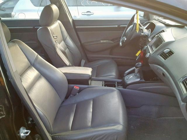 2HGFA16999H528388 - 2009 HONDA CIVIC EXL BLACK photo 5