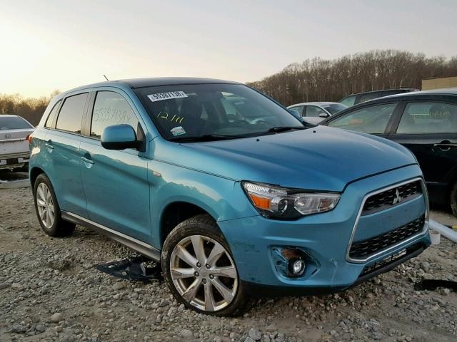 4A4AR3AU1DE017968 - 2013 MITSUBISHI OUTLANDER BLUE photo 1