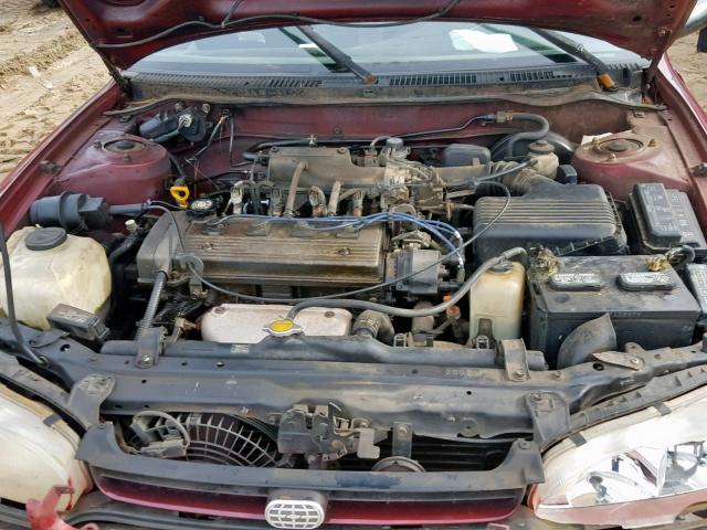 1Y1SK5260VZ430501 - 1997 GEO PRIZM BASE 勃艮第红 照片 7