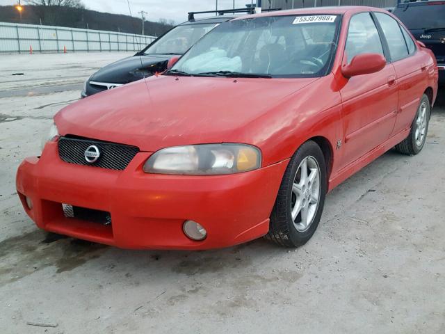 3N1AB51A83L735144 - 2003 NISSAN SENTRA SE- RED photo 2