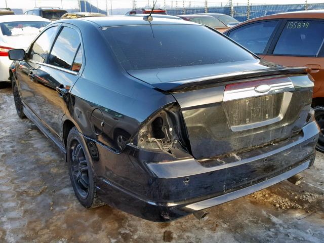 3FAHP0DCXAR109754 - 2010 FORD FUSION SPO BLACK photo 3