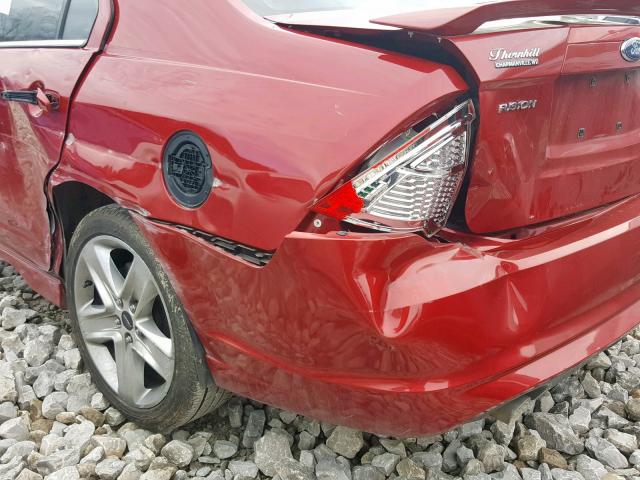 3FAHP0KCXAR115668 - 2010 FORD FUSION SPO RED photo 10