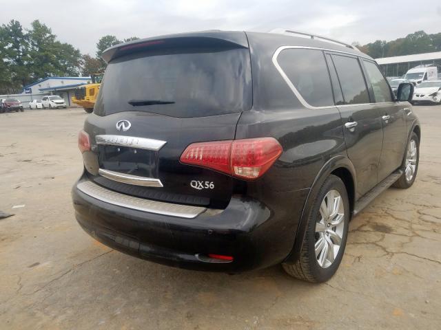 JN8AZ2NF1C9515225 - 2012 INFINITI QX56 BLACK photo 4