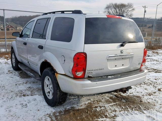 1D4HB48D94F237426 - 2004 DODGE DURANGO SL SILVER photo 3