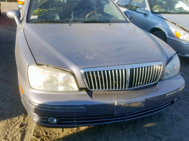 KMHFU45E55A401809 - 2005 HYUNDAI XG 350 GRAY photo 9