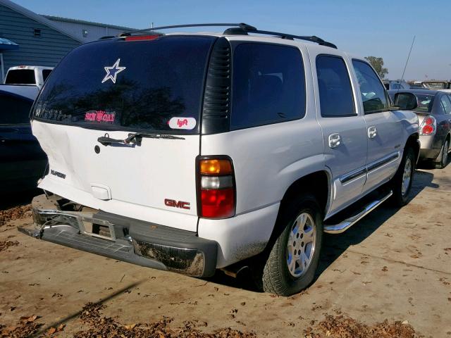 1GKEC13V64J331387 - 2004 GMC YUKON WHITE photo 4