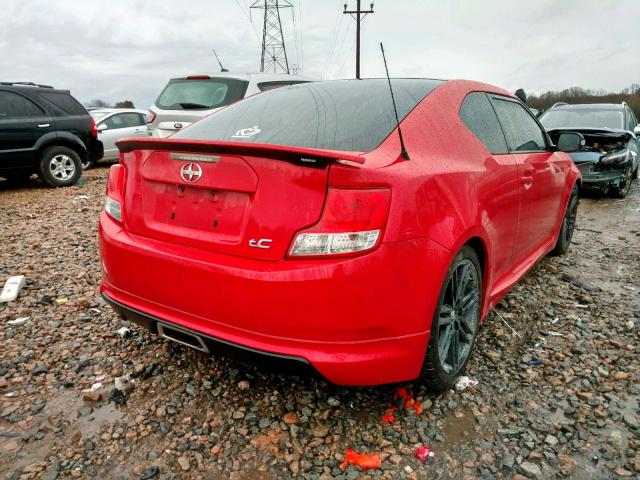 JTKJF5C74D3050065 - 2013 TOYOTA SCION TC RED photo 4