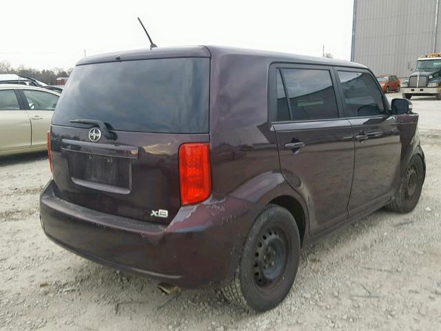 JTLKE50E881044745 - 2008 TOYOTA SCION XB Бордовый фото 4