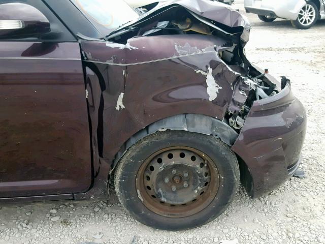 JTLKE50E881044745 - 2008 TOYOTA SCION XB Бордовый фото 9