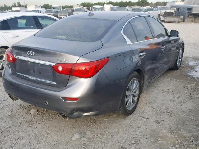 JN1BV7AP1FM338834 - 2015 INFINITI Q50 BASE CHARCOAL photo 4