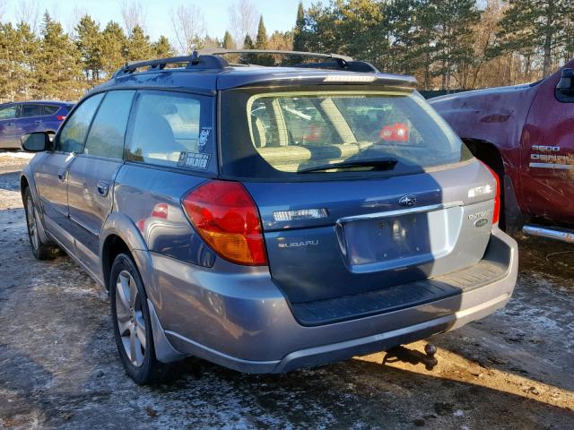 4S4BP86CX54370498 - 2005 SUBARU LEGACY OUT BLUE photo 3