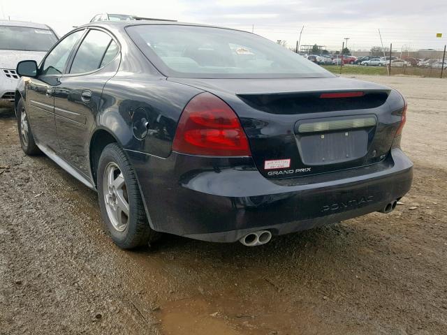2G2WP522841222673 - 2004 PONTIAC GRAND PRIX BLACK photo 3