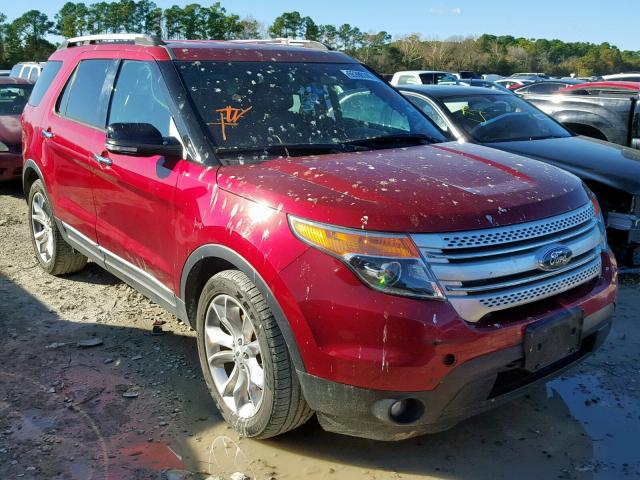 1FM5K7D8XDGB19465 - 2013 FORD EXPLORER X RED photo 1