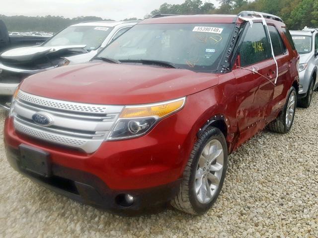 1FM5K7D8XDGB19465 - 2013 FORD EXPLORER X RED photo 2