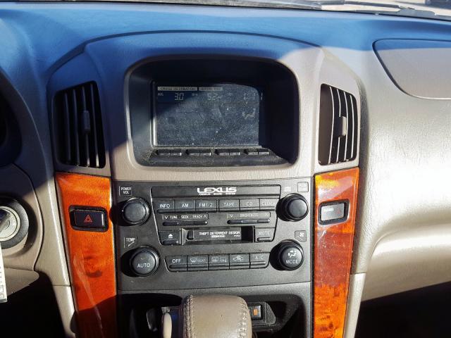 JT6HF10U8Y0137216 - 2000 LEXUS RX 300 GRAY photo 9