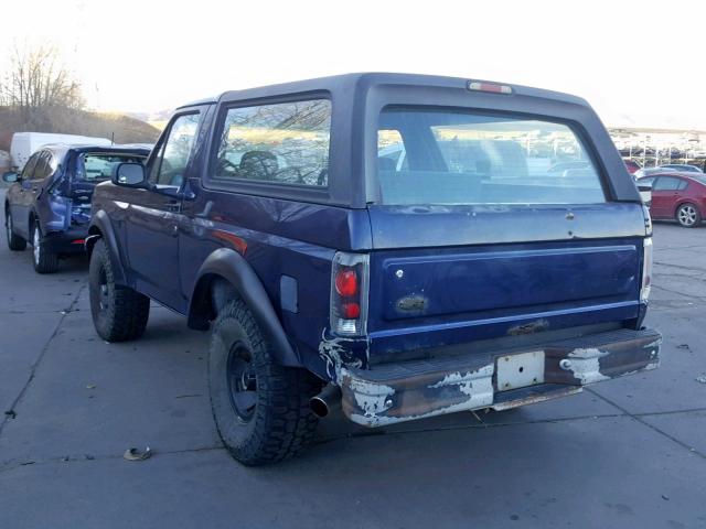 1FMEU15N5SLB35041 - 1995 FORD BRONCO U10 BLUE photo 3